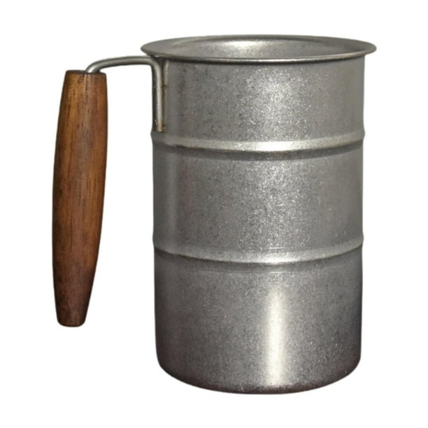 Taza de café, taza de leche, de camping vintage de acero inoxidable, para senderismo al libre, para camping, picnic, casa, oficina, pesca al