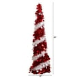 thumbnail image 2 of Nearly Natural 4ft. Pre-Lit Pop up Red & White Tinsel Christmas Tree with 50 Multicolored LED Lights, 2 of 10
