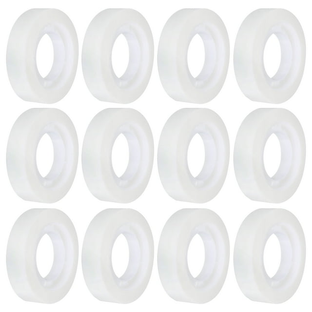 Unique Bargains 1/2 x 984 Inches Invisible Tape Refill, 12 Rolls Transparent Tape College Essentials for Teachers