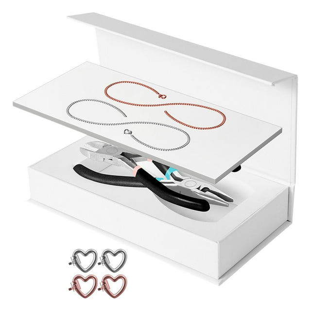 Kit de pulsera permanente, fabricación de pulseras para parejas, regalos informales, pulsera cerrada DIY para compromiso, Día de San Valentín, familia 1 Plata 1