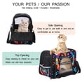 thumbnail image 3 of Peace Sign Premium Fabric Pet Carrier Bag - Durable 900D Oxford Cloth & Sherpa Base - Comfy 17x10x11.8 in - Ideal for Travel & Outdoors – Spacious & Stylish – Suitable for Small Pets, 3 of 7