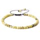 thumbnail image 1 of Nvzi Pulsera de cuentas hecha a mano, pulsera de cuentas finas de 4 mm, pulsera tejida ajustable hecha a mano con cuentas de piedra natural (amarillo claro), 1 of 5