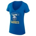 thumbnail image 2 of Women's G-III 4Her by Carl Banks Royal Buffalo Sabres Super-Slim Fit Lightweight Team Logo Graphic V-Neck T-Shirt, 2 of 3