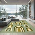 thumbnail image 2 of ODIKA 8'x10' Ultra-Soft Area Rug, Sage Throw Contemporary Geometric Arch Stacked Portal Entryway None Washable, Bare feet friendly, Silk-Touch for Bedroom, Under Sectional, 2 of 7