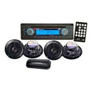 PYLE PLMRKIT106 - Marine - CD receiver - in-dash - Single-DIN - 50 Watts x 4