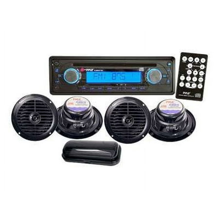 PYLE PLMRKIT106 - Marine - CD receiver - in-dash - Single-DIN - 50 Watts x 4