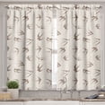 thumbnail image 2 of Ambesonne Abstract Valance & Curtain, Flying Birds, 55"x30", Beige Brown, 2 of 6