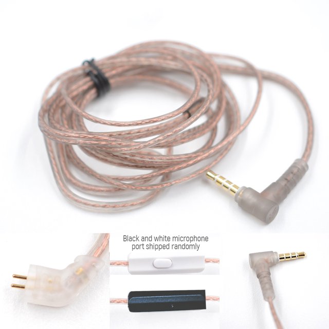 Audífonos Cable trenzado de cobre de alta pureza para para cable KZ/CCA ZST ZSR (B con micrófono)