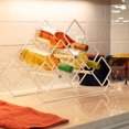 thumbnail image 2 of Sunnydaze Modern 6-Bottle Triangular Wine Rack - Indoor Steel Wire Tabletop Accent - White, 2 of 5