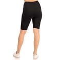 thumbnail image 3 of Women's Solid Printed High-Waist Biker Shorts - Stretchy, Comfortable Activewear, 3 of 5