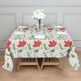 thumbnail image 4 of Floral 42" Square Waterproof Tablecloth, Floral Print Polyester Table Cover, 4 of 6