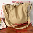 thumbnail image 3 of Bolsa De Hombro Bolso de hombro portátil de lona Bolso de mensajero puro de gran capacidad (Caqui) Likrtyny Para Estrenar, 3 of 4