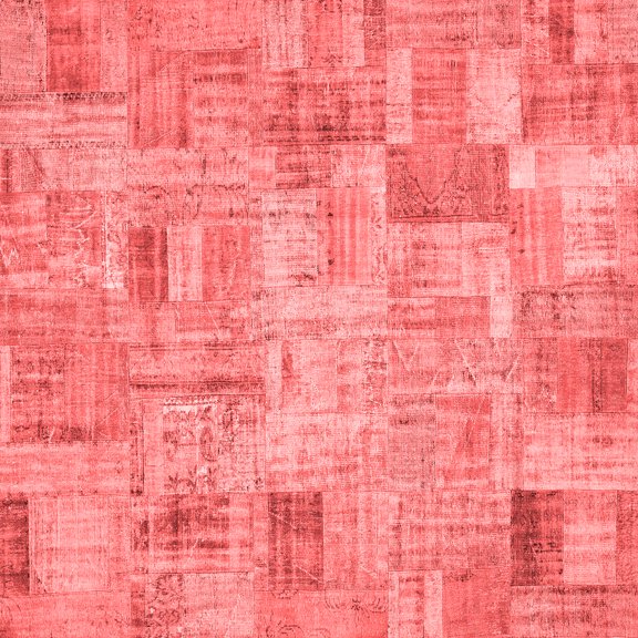 Ahgly Company Indoor Square Patchwork Red Transitional Area Rugs, 3' Square