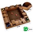 thumbnail image 7 of ROPODA 14 Inches 4-Way Shut The Box Dice Board Game (2-4 Players) for Kids & Adults, 7 of 7