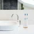 thumbnail image 6 of Ceramic Toothbrush Holder Cup for Bathroom and Travel, White Design, Water Cup for Toothbrush Storage, 6 of 6