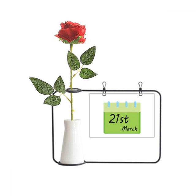 Día Internacional de la eliminación de la discriminación racial Botella de decoración de jarrones colgantes de flores rosas artificiales