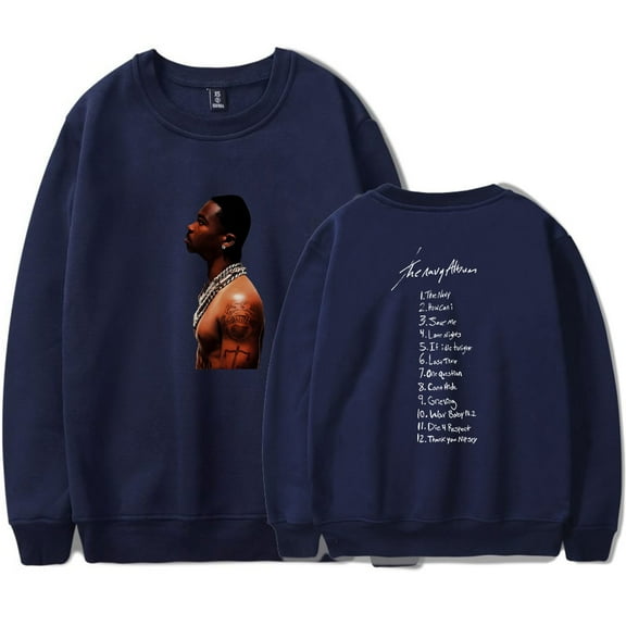 Roddy Ricch The Navy Album Merch Long Sleeve Trendy Classic Sweatshirt Men And Women Cool Hip-Hop Outfit
