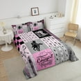 thumbnail image 2 of Full Size Comforter Set Western Cowgirl Bedding Sets Wild West Bull Horse Quilt Set For Teen Women Country Farmhouse Buffalo Plaid Bed Comforter Set 2 Pillow Cases Room Decor, 2 of 6