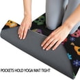 thumbnail image 3 of Black Colorful Skull Flower Hat Pattern Hot Yoga Mat Towel Non Slip for Hot Yoga - Quick-Drying Yoga Mat Cover with 4 Corner Pockets with Travel Bag - Hot Yoga Towel Non Slip 74"x26", 3 of 6