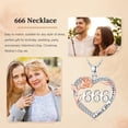 thumbnail image 7 of Taioiat 666 Necklace for Women Rose Angel Numbers Necklace with Cubic Zirconia Angel Numbers Carving Jewelry Valentines Day Gift for Wife Girlfriend Her, 7 of 7