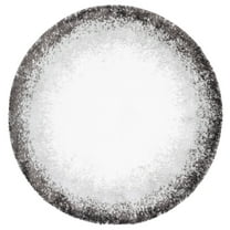 SAFAVIEH Berber Zinnia Abstract Shag Area Rug, 7' x 7' Round, Dark Grey/Grey