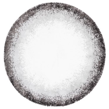 SAFAVIEH Berber Zinnia Abstract Shag Area Rug, 7' x 7' Round, Dark Grey/Grey