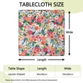 thumbnail image 2 of Wrinkle-Free Elastic Tablecloth with Floral Design, Square 34x34 Inch Polyester for Kitchen or Picnic Use, 2 of 6