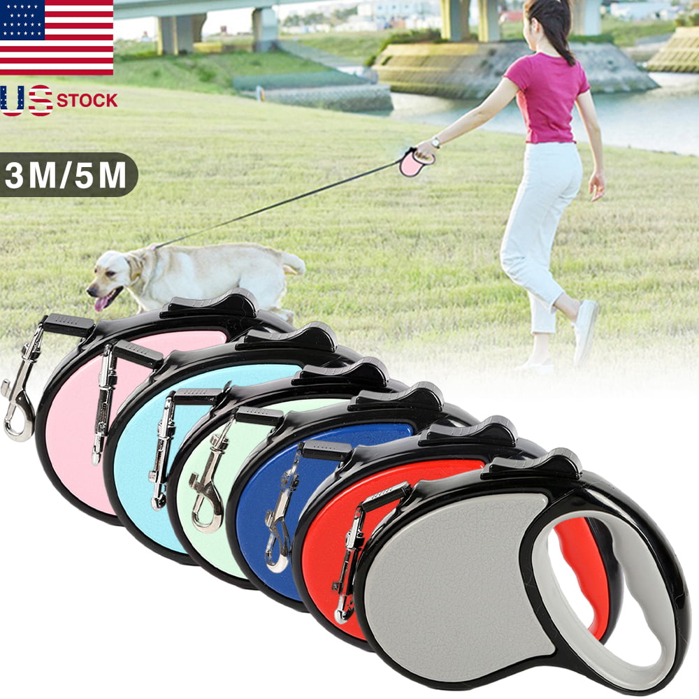 5M Automatic Retractable Traction Rope Walking Lead Leash Puppy Dog Cat Flexible 