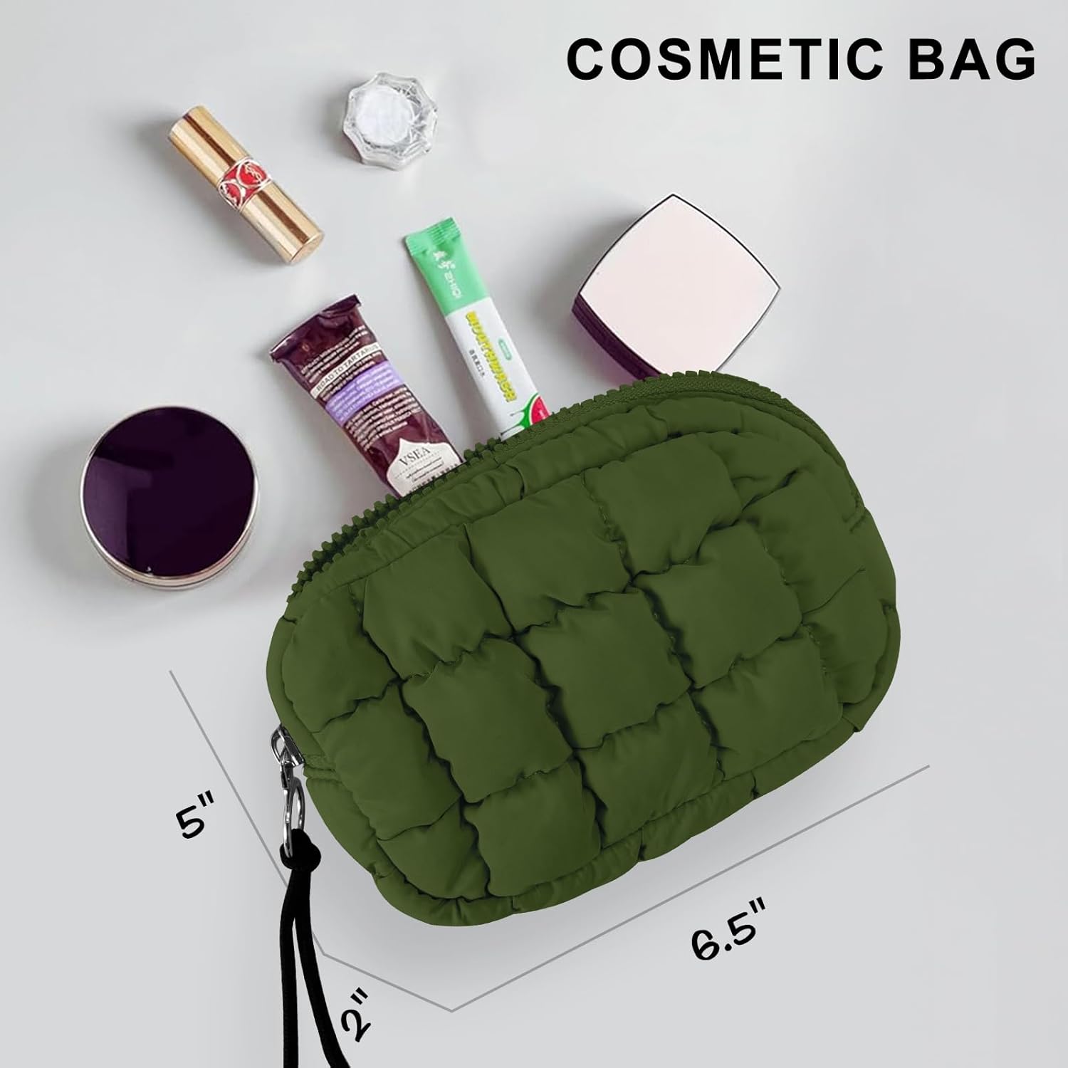 Kwuty Puffer Tote Bag for Women Large Quilted Puffy Lightweight Carryall Crossbody Tote Bag for Women