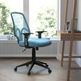 thumbnail image 2 of Flash Furniture Salerno Series High Back Light Blue Mesh Office Chair with Arms, 2 of 7