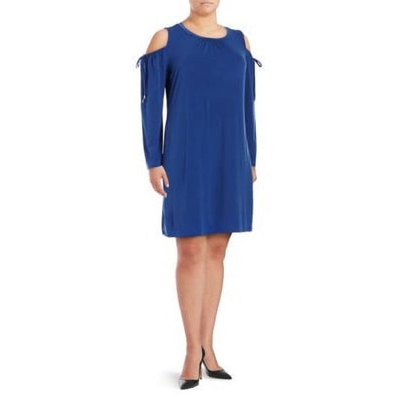 Michael Kors Women's Plus Size Pleated Cold Shoulder Dress-B-0X
