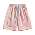 thumbnail image 6 of KPOPLK Women's 5"/ 7" Athletic Running Shorts Drawstring Quick Dry Lightweight Workout Gym Shorts with Pockets UPF 50+ Size M,Pink, 6 of 6