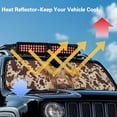 thumbnail image 4 of HUIACONG Brown Cow Print Windshield Sun Shade for Jeep Wrangler TJ JK JKU JL JLU ,Aluminum Foil Film Car Winshied Sun shade,Effectively Blocking Heat and UV Rays, 4 of 6
