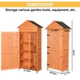 thumbnail image 6 of Outdoor Storage Shed - Wood Garden Storage Cabinet - Waterproof Tool Storage Cabinet with Lockable Doors for Garden, Patio, Backyard, Backyard, Patio, Lawn, Meadow, Farmland, 6 of 9
