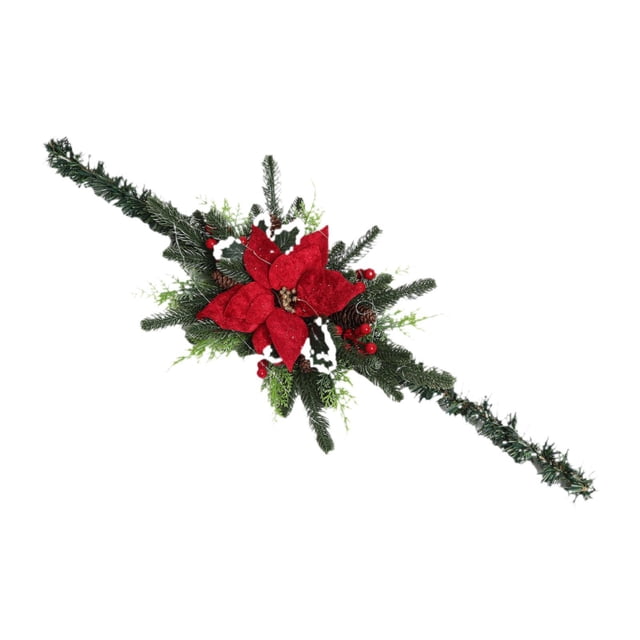 Adorno de decoración para buzón de Navidad, corona navideña decorativa, guirnalda artificial de fácil uso para la ventana del hogar