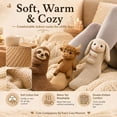 thumbnail image 3 of 3D Knit Animal Socks, Cute Fuzzy Novelty Slipper Socks with Non-Slip Grips for Women, Christmas Gifts, 3 of 6
