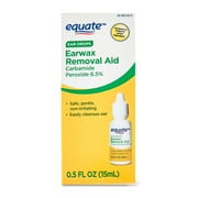 Equate Ear Drops Earwax Removal Aid Carbamide Peroxide 6.5%, 0.5 fl oz, Compare to Debrox® Active Ingredient