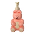thumbnail image 1 of Botella de bomba de espuma con forma de oso lindo, botella dispensadora de jabón espumoso de gran capacidad para lavado facial, lavado corporal, jabón de manos rosa, 1 of 5