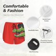 thumbnail image 4 of Balery Cool Crocodile With Sunglasses Pantalones cortos deportivos para mujer con forro y dos bolsillos, elásticos, para entrenamiento, gimnasio, yoga-Medium, 4 of 7