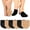 Black, variant on Womens Toe Topper Socks Seamless Half Cover Non Slip Grip No Show Liner Nylon Socks(6 Pairs, Nude and Black)