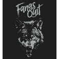 thumbnail image 2 of Fangs Out Wolf Album Cover Adult Black Long Sleeve Hoodie-Medium, 2 of 3