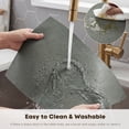 thumbnail image 2 of Sm:)e Grey Faux Leather Placemats Set of 4, 12x18 Inch, Waterproof Oil-Proof Wipeable PU Place Mats, Heat Resistant Reversible Table Mats for Kitchen, Dining, Outdoor, 2 of 9