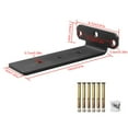 thumbnail image 2 of 6" Black Floating Shelf Bracket - Industrial Hidden Wall Bracket for Kitchen, Bathroom Bookshelves - Heavy Duty, Free Hanging Invisible Support for Shelves & Countertops (Pack of 2), 2 of 7