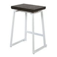 thumbnail image 4 of LumiSource Vintage White Metal, Espresso Bamboo Geo Counter Stool - Set of 2, 4 of 8