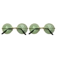 thumbnail image 4 of Gafas de sol Seitruly Chic Sunshade Retro Fiesta de baile al aire libre Estilo novedoso de moda Dorado Verde, 4 of 6