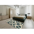 thumbnail image 4 of Ahgly Company Indoor Square Abstract Blue Moss Green Area Rugs, 4' Square, 4 of 6