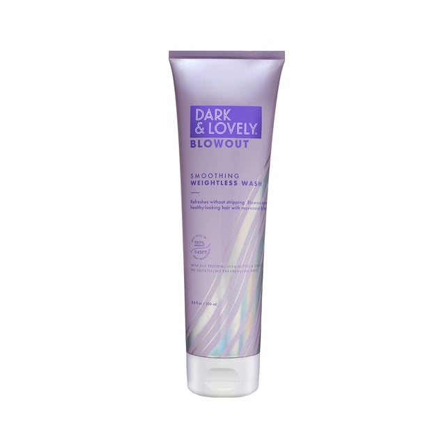 SoftSheen-Carson Dark and Lovely Blowout Champú hidratante sin sulfato con aceite de ricino para cabello rizado todo tipo de cabello 8.5 fl oz