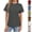 Blue, variant on pstuiky Short Sleeve Tops for Women Fashion Crew Neck Solid Color Women'S Clothing Breathable Loose Fit Comfortable Clothes Outfits Work Blouses for Women