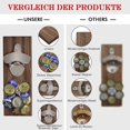 thumbnail image 5 of Abrebotellas de pared, abridor de cerveza magnético fuerte, abridor de botellas de pared de nogal norteamericano para fiesta en casa, bar, jardín, accesorios para beber, regalo. Afortunado Sencillez, 5 of 5