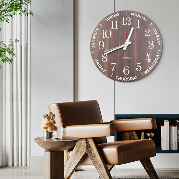 3D Wall Large Luminous Clock New Glow In The Dark Quartz Home Decor Night Clock